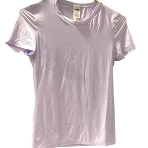 Pink Victoria’s Secret Base Stretch Short Sleeve Tee - Light purple- L - NWT